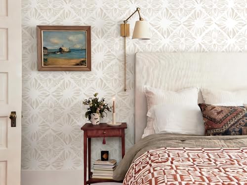 Boho Wallpaper Neutral Peel and Stick Wallpaper 197"x17.3" Geometric Wall Paper - Image 5