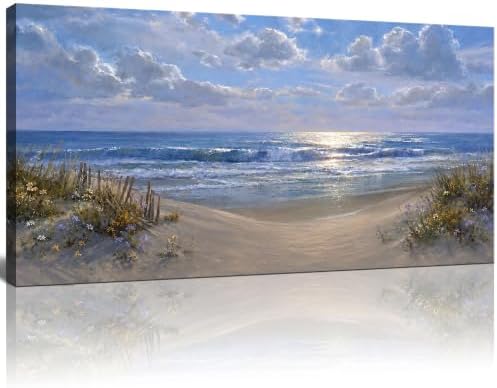 sea Beach Canvas Wall Art Ocean Nature large Framed decor HD High-definition - Image 2