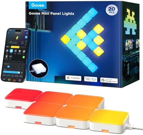 Govee Mini Panel Lights, RGBIC Wall Lights, Smart LED Wall Panels by Unknown