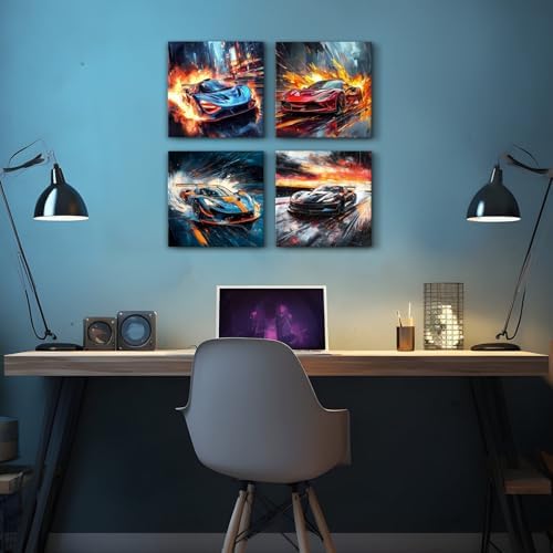 Colorful Lamborghini Wall Art Abstract Car Posters - Image 5