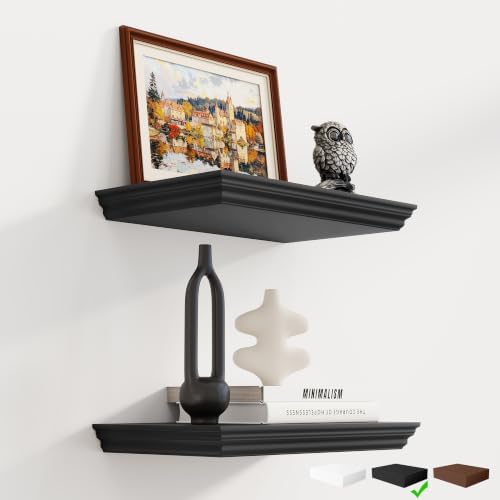 Fun Memories Floating Shelves, 16 Inch Long, 9.3 Inch Deep, 2 Pack by FunMemories
