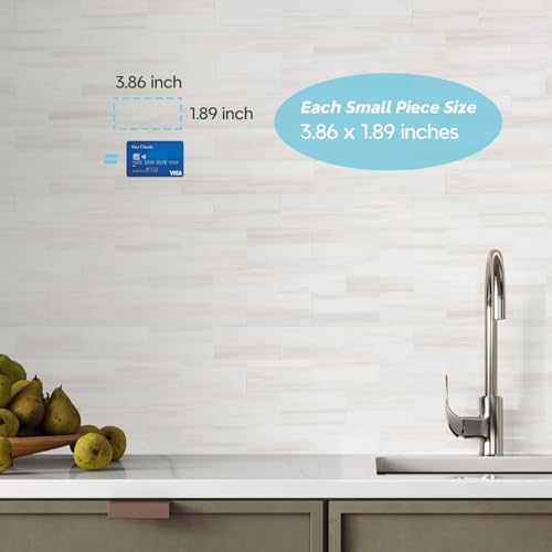STICKGOO 20-Sheet Subway Tile Peel and Stick Backsplash, Seamless Design Matte - Image 5