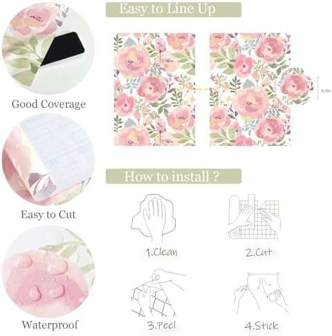 Orainege Floral Wallpaper Peel and Stick Wallpaper Peony Flowers - Image 4