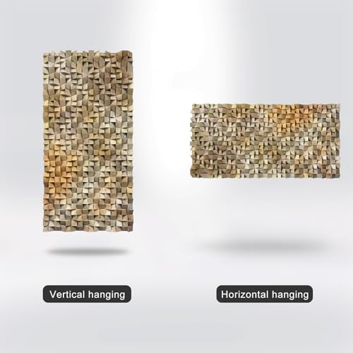 BrightA Mosaic Wall Art, Natural Pine Geometry, Sculptural Wall Statement - Image 5