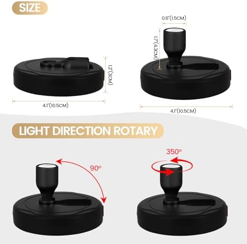 HAMVIDNE LED Spotlights Indoor, Rechargeable Battery Picture Display Lights - Image 7