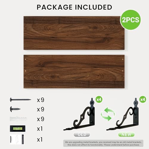 RICHFOCUS Floating Shelves for Wall Decor, 24Inch Shelves Set of 2, 24W x 8D - Image 5