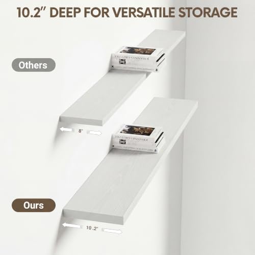 Vivelove 10 Inch Deep Floating Shelves 40” Set of 2 - Image 4