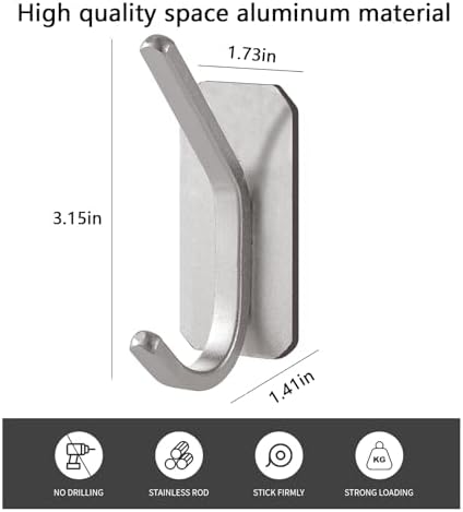 Paoli Heavy Duty Adhesive Wall Hooks, 30 lb Max Load Waterproof Hooks - Image 2
