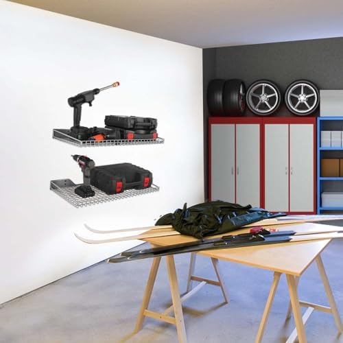 Wallmaster Garage Wall Shelves 23.6"x11.8" Wall Mount Metal Shelves 2 Pack - Image 5