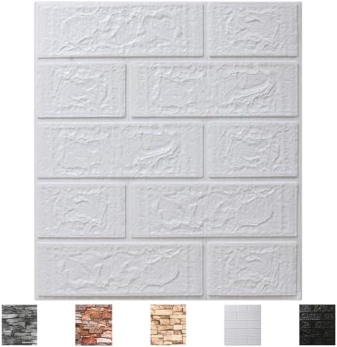 Peel and Stick 3D Foam Wall Panels, Self Adhesive Wallpaper by CvoMep