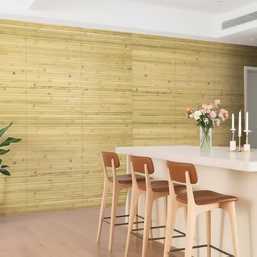 AMZDEPOT Natural Bamboo Wall Panel, 12 x 96 Inch - Image 5