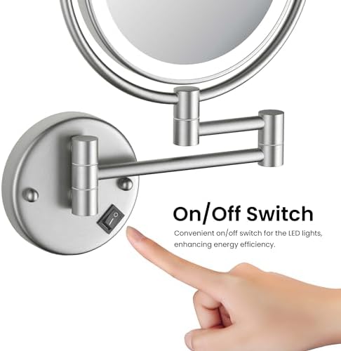 KIBI Circular Wall Mount Makeup Mirror - Image 7