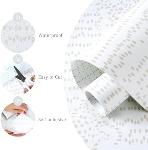 Peel and Stick Wallpaper Textured Beige Dot Leopard Pattern – Modern Removable - Image 7