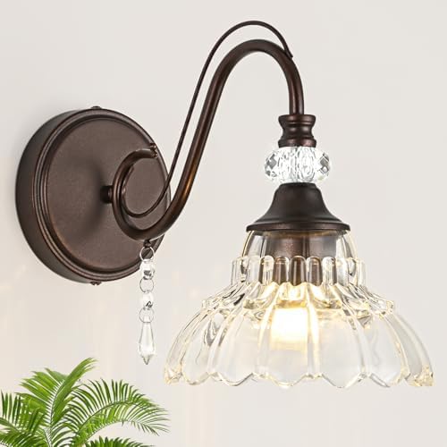1 Piece Oil Rubbed Bronze Finish Wall Sconce, 1-Light Modern Wall Sconce by Unknown