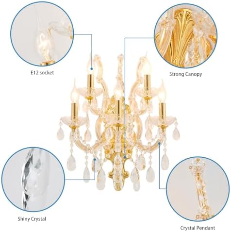 YLONG-ZS Large Modern Crystal Wall Lights - Image 6