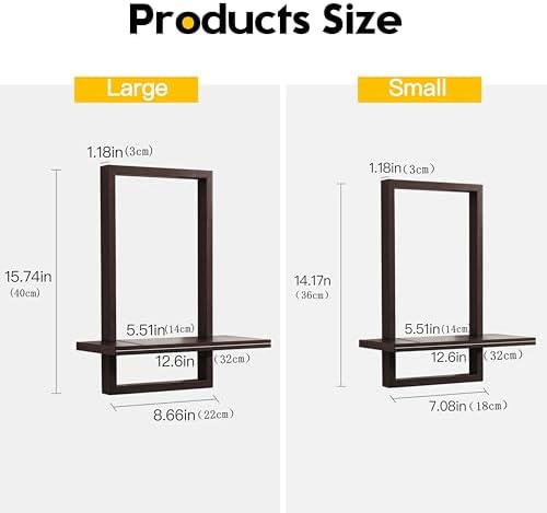 Floating Shelves for Wall, Decorative Wall Shelves, Plants Shelf Framed - Image 3