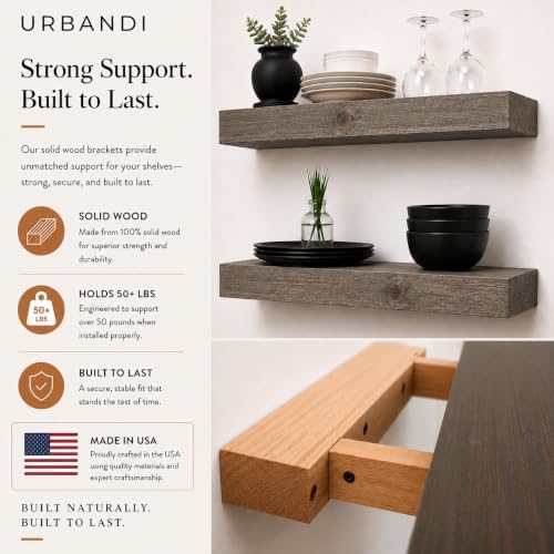 Urbandi Modern Floating Shelves 3 Inches Thick - Image 7