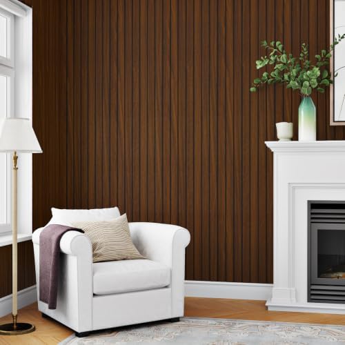 Wallercity 3D Brown/Red Self Adhesive Wood Slat Panels - Image 5