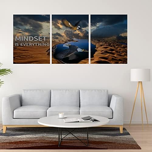 3 Panels Inspirational Canvas Poster Motivational Wall Art Inspirational Wall - Image 2