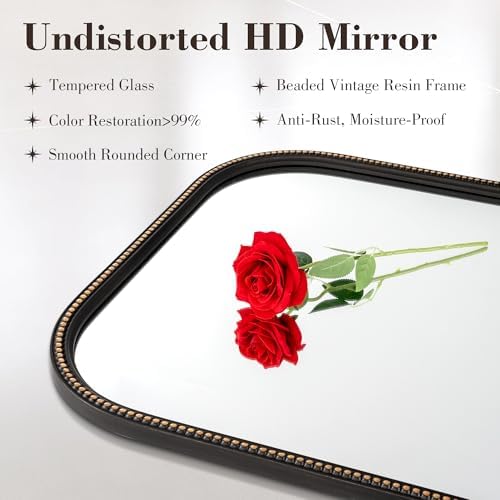 Axeman 32x48 Rounded Rectangular Wall Mirror, Decorative Bathroom Mirror - Image 3