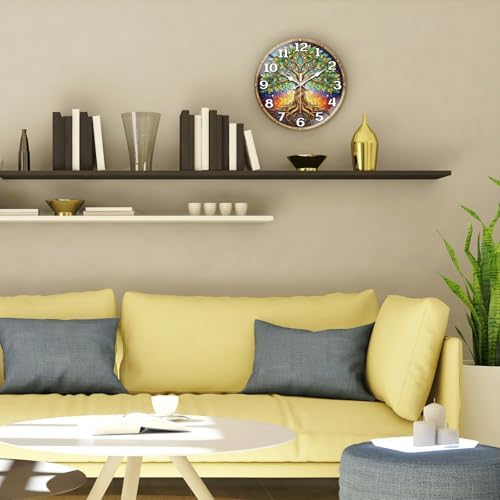peacoblue Tree Wall Clocks Battery Operated - Image 5