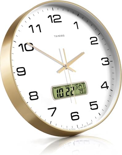 TIMESS 13-Inch Non-Ticking Analog Wall Clock - Image 5