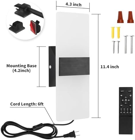 GOODATE Plug in Wall Sconce - Image 6