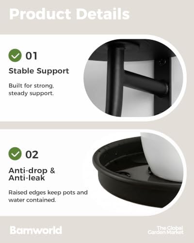 Bamworld Wall Planters for Indoor Plants Metal Wall Plant Holder Plant Wall - Image 2
