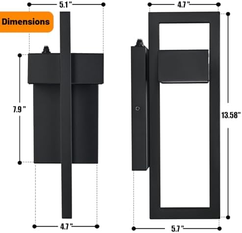 AKEZON Dusk to Dawn Outdoor Wall Lights - Image 6