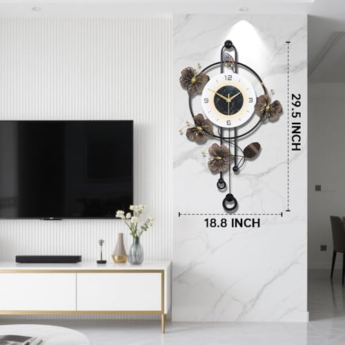 Wall Clock, Silent Quartz Movement Battery Operated - Image 5