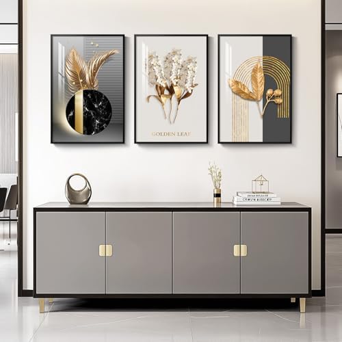 Framed Black and White Modern Luxury Wall Art, 3 Pieces 20x30 In - Image 4
