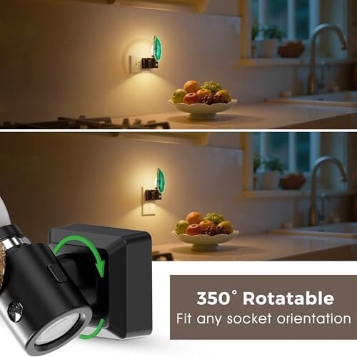 L LOHAS LED Night Lights Plug into Wall, Agate Nightlight Rotating 350° - Image 2