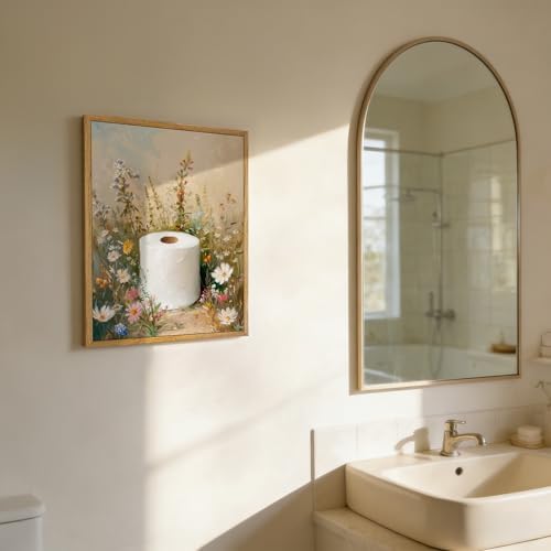 AtterrirArt Framed Bathroom Funny Wall Art, 12 * 16 Inch, Funky Toilet Paper - Image 3