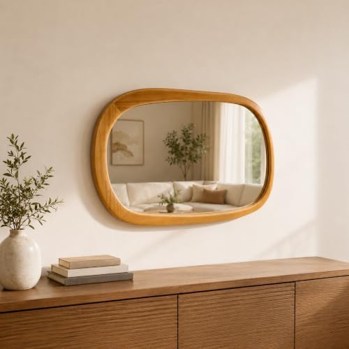 Saliwa Wood Mirrors for Wall, Living Room, Entryway Hallway, Bathroom - Image 3