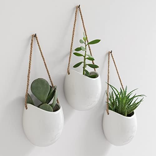 Kazai. Wall Planters -Ellie- | Hanging Ceramic Plant Pots 3 Pieces | Wall by KAZAI