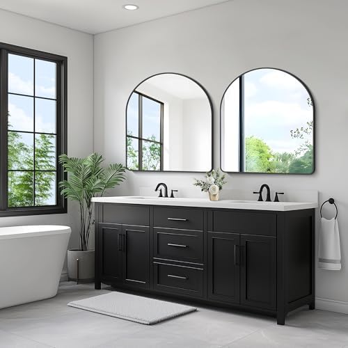FORBATH Arched Mirror 36x40 Inch, Hanging or Leaning Against Wall - Image 6