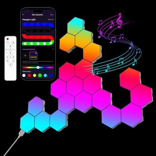 OJQ 20 Pack Hexagon Lights Wall RGB Panel by OJQ