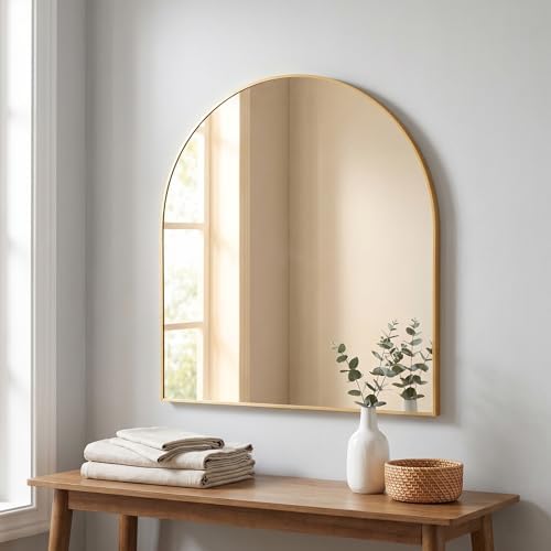 BEAUTYPEAK 28"x26" Arch Bathroom Wall Mirror - Image 6