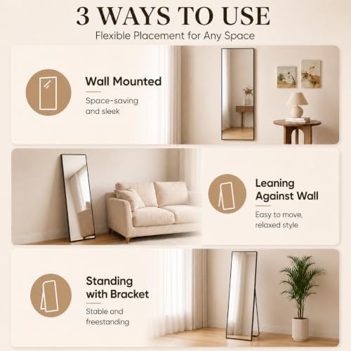 Simple Deluxe Full Length Mirror, - Image 5