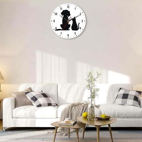 SPUNKER Clock for Bedroom, Animals Round Clock Silent Non-Ticking Wall Decor - Image 6