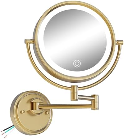 10" Double-sided Wall Mounted Makeup Mirror by BrassyColux
