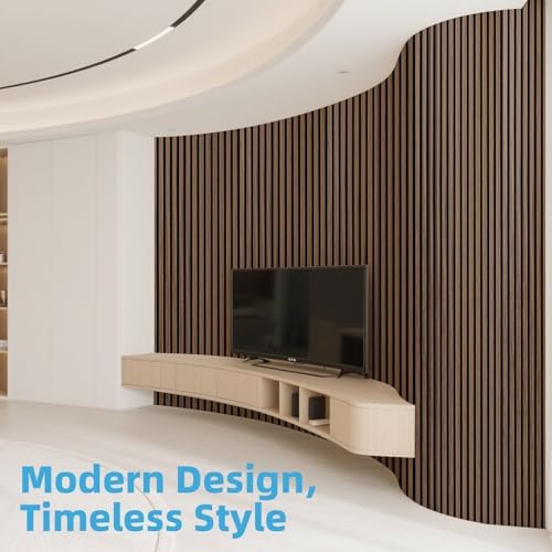 Art3d Roll-Flat Design Tile Acoustic Wood Slat Wall Panels - Image 2