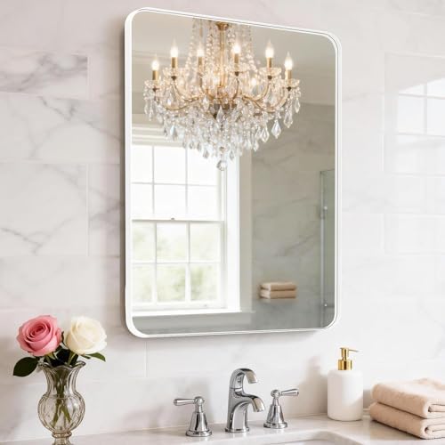 42" x 36" Whtie Bathroom Mirrors by YYXW