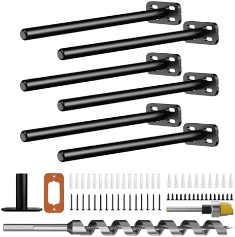 6pcs Wall Shelf Brackets Heavy Duty Floating Shelf Bracket Hidden, Invisible by Crafterspirit