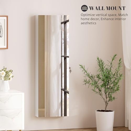 Vlsrka 47.2" LED Jewelry Cabinet, Wall Mounted Jewelry Mirror Organizer - Image 6