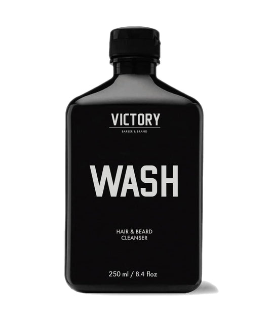 Victory Barber & Brand Beard Wash - Made in USA, Men's All-in-One Shampoo and Conditioner, Hydrating, Smoothening, Softening, 8.4 Fl Oz