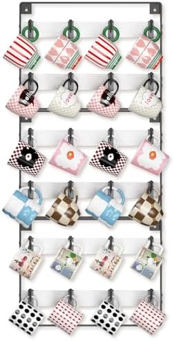 EsLuker.ly Mug Holder Hanger Cup Display Rack Wall Mounted, 3 Pack White by EsLukerly