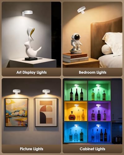 Picture Lights for Wall, Rechargeable Battery Magnetic Wall Lights - Image 2