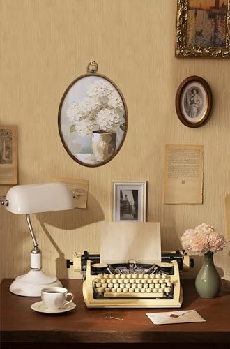 Vintage White Hydrangea Oval Wall Art, Spring Floral Flowers Oval Framed Wall - Image 5