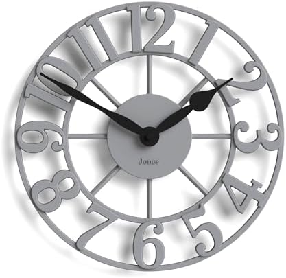 JONES CLOCKS® Lighthouse wall Clock | Sculptural Skeleton Clock | Gray by JONESCLOCKS